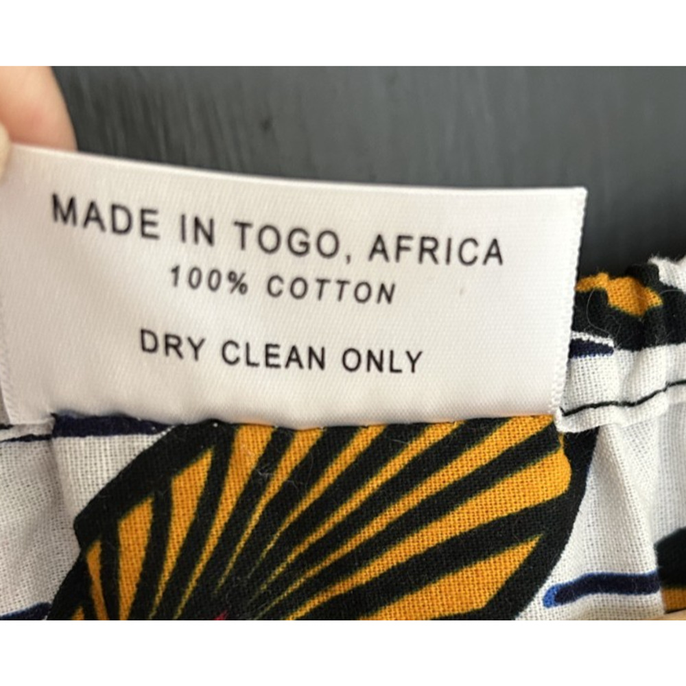 Francis + Benedict Artisan Cotton Maxi Dress Made in Togo S/M - Picture 7 of 13